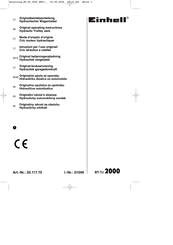 EINHELL 20.117.75 Mode D'emploi D'origine