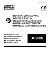 ZENOAH KOMATSU BC2000 Mode D'emploi