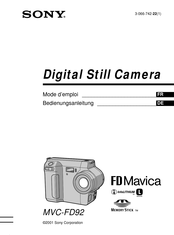 Sony FD Mavica MVC-FD92 Mode D'emploi