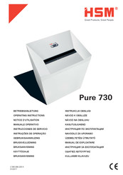 HSM Pure 730 Notice D'utilisation