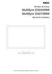 Nec MultiSync EA244WMi Manuel De L'utilisateur