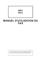 Triumph Adler 356ci Manuel D'utilisation