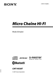 Sony CMT-HX5BT Mode D'emploi