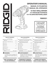 Ridgid R8600521 Mode D'emploi