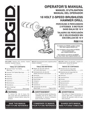 RIDGID R86116 Manuel D'utilisation