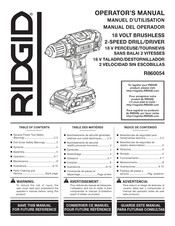 RIDGID R860054 Manuel D'utilisation