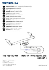 Westfalia 316 326 600 001 Notice De Montage Et D'utilisation