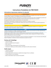 Garmin Fusion MS-RA210 Instructions D'installation