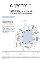 Ergotron VESA Expansion M8M5KIT Manuel De L'utilisateur