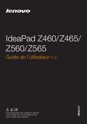 Lenovo IdeaPad Z460 Guide De L'utilisateur