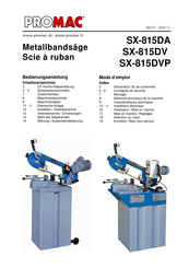 Promac SX-815DA Mode D'emploi