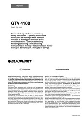 Blaupunkt GTA 4100 Instructions De Montage Et Mode D'emploi