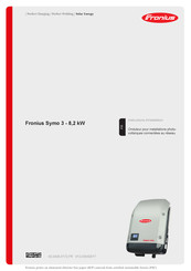 Fronius Symo 3 - 8,2 kW Instructions D'installation