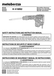 Metabo HPT H 41MB2 Instructions De Sécurité Et Mode D'emploi