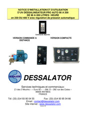 DESSALATOR D200 PRO AUTO Notice D'installation Et D'utilisation