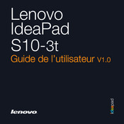 Lenovo IdeaPad S10-3t Guide De L'utilisateur