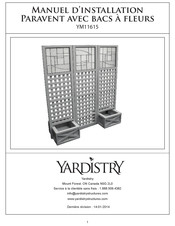 Yardistry YM11615 Manuel D'installation