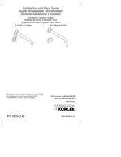 Kohler K-T11837 Guide D'installation Et D'entretien