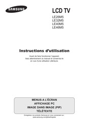 Samsung LE40M5 Instructions D'utilisation