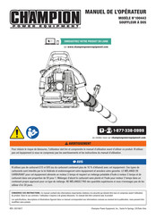 Champion Power Equipment 100443 Manuel De L'opérateur