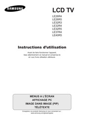 Samsung LE37R4 Instructions D'utilisation
