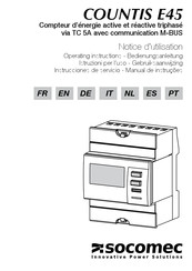 socomec COUNTIS E45 Notice D'utilisation