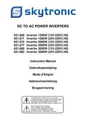 SKYTRONIC 651.668 Mode D'emploi