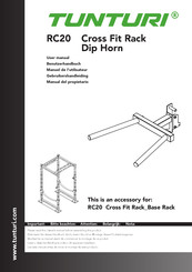 Tunturi RC20 Cross Fit Rack Dip Horn Manuel De L'utilisateur