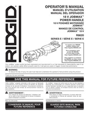 RIDGID JOBMAX R8620 Manuel D'utilisation