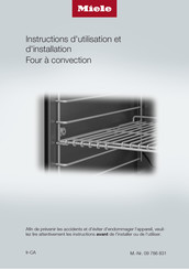 Miele H6580BP Instructions D'utilisation Et D'installation