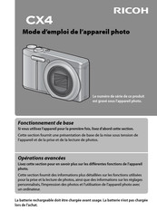 Ricoh CX4 Mode D'emploi