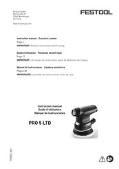 Festool PRO 5 LTD Guide D'utilisation