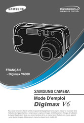 Samsung Digimax V6000 Mode D'emploi