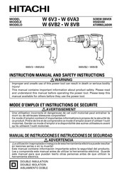 Hitachi W 6VA3 Mode D'emploi Et Instructions De Securite