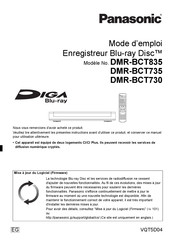 Panasonic DMR-BCT835EG Mode D'emploi