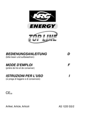 NRG ENERGY TOP LINE AS 1220 SS/2 Mode D'emploi