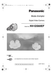Panasonic NV-GS60EF Mode D'emploi