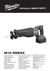 Milwaukee M18 ONESX-0X Notice Originale