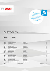Bosch MaxoMixx MSM8 Série Manuel D'utilisation