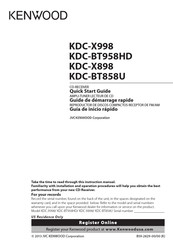 Kenwood KDC-X898 Guide De Démarrage Rapide