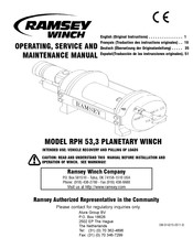 Ramsey Winch RPH 53,3 Traduction Des Instructions Originales