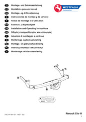 Westfalia Automotive 316 211 Notice De Montage Et D'utilisation