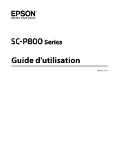 Epson SC-P800 Série Guide D'utilisation