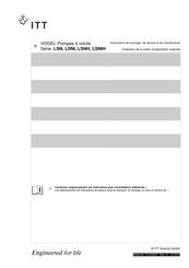 ITT VOGEL LSNIH Séries Instructions De Montage, De Service Et De Maintenance
