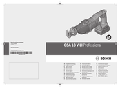 Bosch GSA 18 V-LI Professional Notice Originale