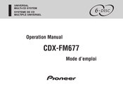 Pioneer CDX-FM677 Mode D'emploi