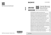 Sony a6100 Guide De Démarrage
