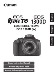 Canon EOS REBEL T6 (W) Mode D'emploi De Base