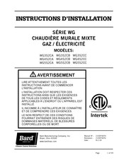 Bard Intertek WG3S2CB Instructions D'installation