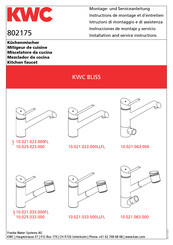 KWC KWC BLISS 10.021.033.000FL Instructions De Montage Et D'entretien